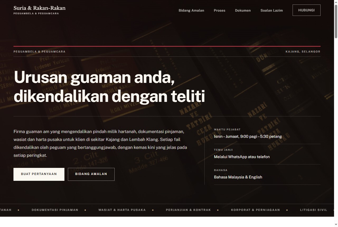 Law firm concept website